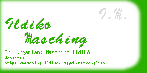 ildiko masching business card