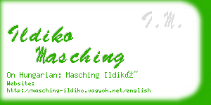 ildiko masching business card